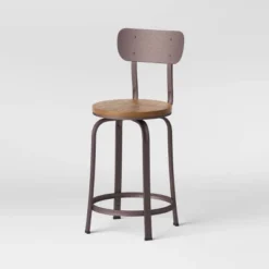 Dakota Swivel Wood Seat Barstool With Adjustable Legs Metal - Threshold™ -Every Space Store GUEST d8b73f86 06aa 4e7a 8046 28016b4e06ed