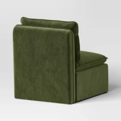 Haven Velvet Modular French Seam Sofa Chair Dark Green - Threshold™ -Every Space Store GUEST db0036a6 d5c7 4235 8cdb 3f004594e8ef