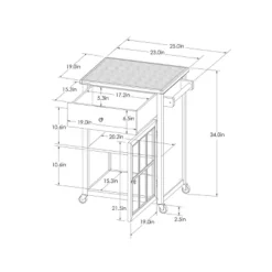 Windham Wood Top Kitchen Cart - Black - Threshold™ -Every Space Store GUEST dea9d574 4d43 47af 9b54 441db16c8996