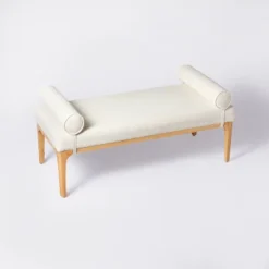 Randolph Bench With Bolster Pillows Linen - Threshold™ Designed With Studio McGee -Every Space Store GUEST df9c0bbe 939e 489c adae 0e3b5fe3d6f7