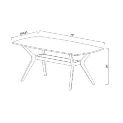 72" Emmond Mid-Century Modern Dining Table White/Brown - Threshold™ -Every Space Store GUEST e05b55be de65 49d9 89fd a74263628b9a