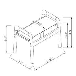 Northlake Dowel Frame Sling Ottoman Cream - Threshold™ -Every Space Store GUEST e908b38f 85c6 4794 b268 8c8c3a782b54