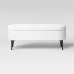 Storage Bench With Metal Legs Cream Boucle - Threshold™ -Every Space Store GUEST e96846a9 5aa1 48ed a594 86cda8c86f49