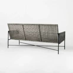 Wicker & Metal X Frame Patio Sofa - Gray - Threshold™ Designed With Studio McGee 12 Wicker & Metal X Frame Patio Sofa - Gray - Threshold™ Designed With Studio McGee -Every Space Store GUEST e9727c5c 7d57 4fb3 b845 7b850243113b