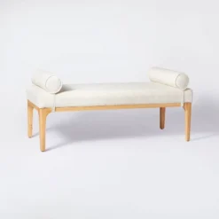 Randolph Bench With Bolster Pillows Linen - Threshold™ Designed With Studio McGee -Every Space Store GUEST ebdd4b7b 6e57 423c 908a 14e05a7f5b15