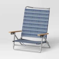 5 Position Beach Chair With Aluminum Frame & Wood Arms - Threshold™ -Every Space Store GUEST f0ffb973 9fe5 4b27 a4dc 31a9ae2eef17