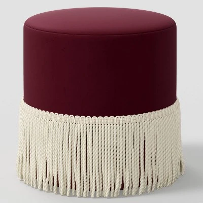 Fringe Drum Ottoman In Velvet - Threshold™ 6 Fringe Drum Ottoman In Velvet - Threshold™ - Image 4