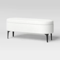 Storage Bench With Metal Legs Cream Boucle - Threshold™ -Every Space Store GUEST f60825b3 cc23 41ad b1f0 5a4ffb83d6b7