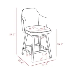 Kinston Swivel Curved Back Upholstered Counter Height Barstool - Threshold™ 17 Kinston Swivel Curved Back Upholstered Counter Height Barstool - Threshold™ -Every Space Store GUEST f6337fc0 e348 447d 9f0e eeca9263a691