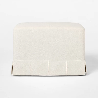 Box Pleat Upholstered Ottoman - Threshold™ Designed With Studio McGee 4 Box Pleat Upholstered Ottoman - Threshold™ Designed With Studio McGee - Image 2
